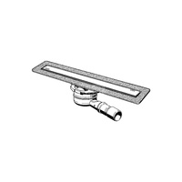 Odpływ prysznicowy prostokątny VIEGA 498275, 750 x 150 x 121 mm, z kratką, dł: 670 mm, szer: 50 mm, z syfonem