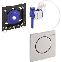 Pneumatyczny zawór spłukujący Geberit do pisuaru, ręczny, Mambo, stal nierdz., okrągły