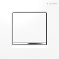 Pneumatyczny zawór spłukujący Geberit do pisuaru, ręczny, Typ 20, biały-chrom bł.-biały, prostokątny