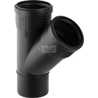 Trójnik GEBERIT Silent-PP 45' PP 40 mm x 32 mm x 40 mm (mufa z tworzywa sztucznego do spawania/zgrzewania x króciec z tworzywa sztucznego do spawania/zgrzewaniania x mufa z tworzywa sztucznego do spawania/zgrzewania)