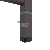 Grzałka TERMA One K30x30, 600W \ Tuba, RAL 8019, kabel spiralny z wtyczką [czarny, 2,5m, logo Terma,