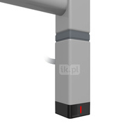 Grzałka TERMA One K30x30, 600W \ Tuba, RAL 9006 , kabel prosty bez wtyczki z maskownicą [srebrzysty,