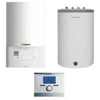 Pakiet - Kocioł gazowy jednofunkcyjny VAILLANT ecoTEC pro VC 146/5-3 kondensacyjny wiszący 5.9 - 15.3 kW + Czujnik c.w.u. + RegulatormultiMATIC 700 + Zasobnik c.w.uLindo 120L