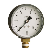 Manometr z rurką Bourdona AFRISO HY 0/1 bar G1/2B radialne fi 80 mm, kl. 2.5%