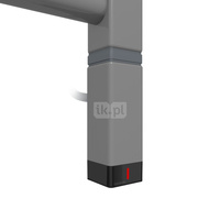 Grzałka TERMA One K30x30, 600W Tuba, RAL 7037, kabel spiralny z wtyczką [srebrzysty, 2,5m, logo Terma, instr. TERMA]