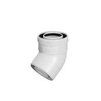 PP-PP kolano koncentryczne 45 st. DN110/160mm z uszczelką [EPDM]