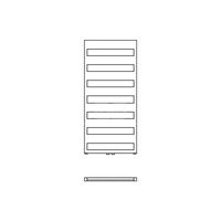 Grzejnik drabinkowy KERMI Casteo BH, wym. 1533 x 600 mm, kolor srebrny, moc 760W