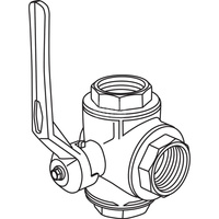 Zawór kulowy 3-drogowy Rp 1½
