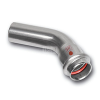 Łuk 45' SANHA NiroTherm Industry nyplowy, stal nierdzewna, 42 mm (zw x zw)