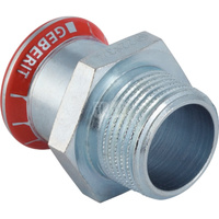 Złączka GEBERIT Mapress C-Stahl FKM przejściowa z gwintem zewn., stal (ocynk galwaniczny/elektrolityczny) (ocynk), 1/2'' x 15 mm (GZ x mufa zaprasowywana) z uszczelką