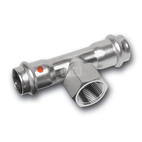 Trójnik SANHA NiroTherm Press stal nierdzewna 54 mm x 2'' x 54 mm (zw x GW x zw)