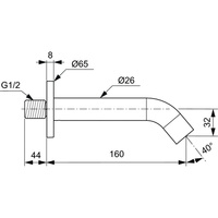 Wylewka ścienna JOY 160MM SILV STOR