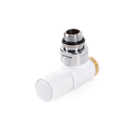 Zawór regulacyjny kątowy CYLINDER, GZ 1/2"-GZ 24-19, Biały, (V30110E)