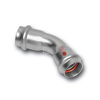 Łuk 45' SANHA NiroTherm Industry, stal nierdzewna, 108 mm (zw x zw)