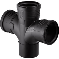 Czwórnik GEBERIT Silent-PP polipropylen, 90 mm DN 90, mw x mw x mw x mw