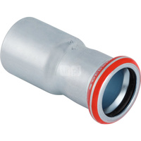 Przedłużka GEBERIT Mapress C-Stahl redukcja, stal (ocynk galwaniczny/elektrolityczny) (ocynk), 28 mm, DN 25 x 12 mm x DN 10 (mufa zaprasowywana x końcówka wciskana) z uszczelką
