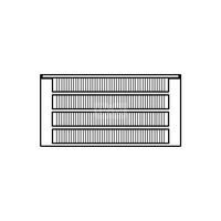 Konwektor Kermi Kon m. Str. Typ44 BH140x255x4400mm QN6037, weiß, 6bar, o. Abd., AB Uni.