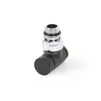 Zawór odcinający kątowy CYLINDER, GZ 1/2"-GZ 24-19, Czarny mat, V30210E9005mat