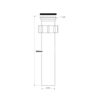 Przedłużka do syfonu zlewozmywakowego 11/2"x40mm L-300mm