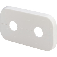 Rozeta Podwójna, 110 x 60 x 10 x 17, tworzywo sztuczne biały = RAL 9010