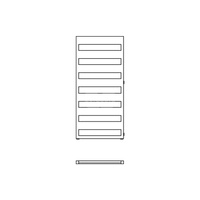 Grzejnik drabinkowy KERMI Casteo-D BH, wym. 1533 x 600 mm, kolor srebrny, moc 760W