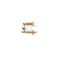 Rozdzielacz do ogrzewania podłogowego GIACOMINI R557F-1 7-obieg. mosiądz GW 3/4'' x eurocono 3/4'' + przepływomierz + pompa + termostat + zawór napełn/spust + odpowietrznik