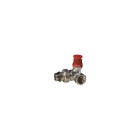 Zawór grzejnikowy termostatyczny GIACOMINI R403PTG trzyosiowy z nastawą wstępną, połączenie 1/2'' x 1/2'' (chrom)