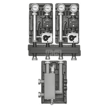 ZESTAW 2 UC/MC (MeiFlow Top S MC, DN25, GF UPM3, MeiFlow Top S Manifold for 3 HC,Silownik, MeiFlow Top S UC, DN25, GF UPM3, Wart