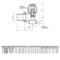 Zawór grzejnikowy VALVEX Activ kątowy, połączenie 1/2'' x 1/2'' (niklowany)