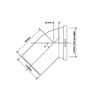 Przyłącze kanalizacyjne, krótkie L-220mm,wejście 90-110mm,wyjście 110mm, kąt 45