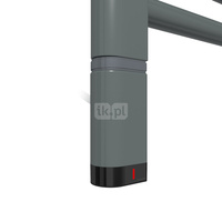 Grzałka TERMA One D30x40 Lewy, 600W \ Tuba, Sparkling Grey, kabel prosty z wtyczką [srebrzysty, 1,5m