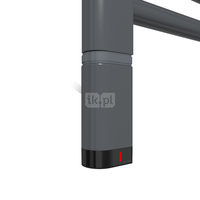 Grzałka TERMA One D30x40 Lewy, 400W \ Tuba, GRANITE, kabel spiralny z wtyczką [czarny, 2,5m, logo Te