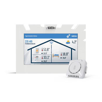 Regulator pokojowy WiFi z komunikacją OpenTherm biały, model ST-2801 WiFi