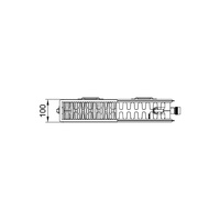 Grzejnik płytowy typ 22 KERMI X2 Profil-V, prawy, z osłonami wym. 500 x 1100 mm, kolor biały, moc 1585 W