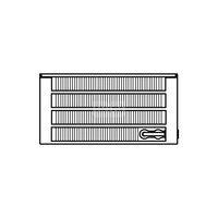 Konwektor Kermi V-Kon S Typ44 BH280x255x2400mm QN5201, weiß, 6 bar, o. Abd., Vent. re