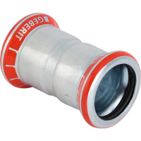 Mufa GEBERIT Mapress C-Stahl, stal (ocynk galwaniczny/elektrolityczny) (ocynk), 88.9 mm, DN 80 x 88.9 mm x DN 80 (mufa zaprasowywana x mufa zaprasowywana), (głębokość: 21 mm) z uszczelką