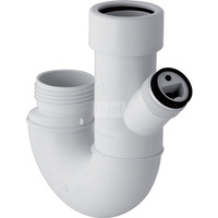 Syfon dwukomorowy Geberit do podłączania urządzeń: d=48mm, G=1'', Szary granit