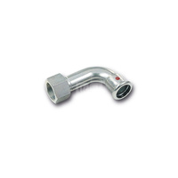 Łuk 90' SANHA Therm, stal (Cynk/nikiel), 42 mm x 1 1/2'' (zw x GW)