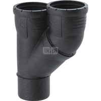 Trójnik GEBERIT Silent-Pro 45' PP 90 mm x 90 mm x 90 mm (mufa z tworzywa sztucznego do spawania/zgrzewania x mufa z tworzywa sztucznego do spawania/zgrzewania x króciec z tworzywa sztucznego do spawania/zgrzewaniania)