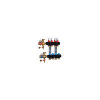 Rozdzielacz do ogrzewania podłogowego GIACOMINI R553FP 11-obieg. technopolimer 1'' x eurocono 3/4'' + przepływomierz + termometr + zawór napełn/spust + odpowietrznik + zawór przy przyłączu