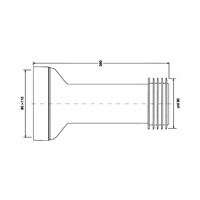 Przyłącze kanalizacyjne, długie L-260mm,wejście 90-110mm,wyjście 110mm, proste