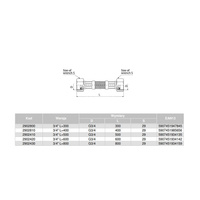 Wąż przyłączeniowy elastyczny VALVEX Viper Plus z oplotem (stal nierdzewna), GW x GW, 3/4'' x 3/4'', długość 400 mm