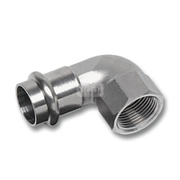 Kolano 90' SANHA NiroSan Press, stal nierdzewna, 18 mm x 3/4'' (zw x GW)