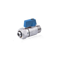 Zawór kulowy mini do PEX 1/2''x16 STRONG niebieski