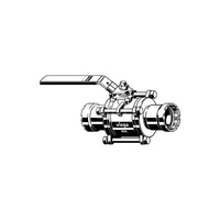 Zawór kulowy VIEGA 4375.8 stal nierdzewna, PN16 1 1/4'' zz x zz, uchwyt: dźwignia