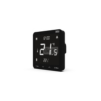 Przewodowy zasilany 230V regulator pokojowy dwustanowy (panel przedni ze szkła) czarny, model ST-297z v3