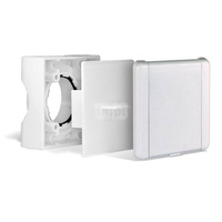 Płyta montażowa z uchwyt plastikowy kwadratowy + przykrywka do tynkowania (typ ES)