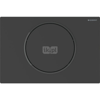 Elektroniczny zestaw uruchamiający WC Geberit, RF, Sigma10, 12cm, stal nierdz., czarny mat, easy-to-clean