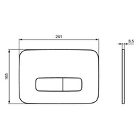 OLEAS PRZYCISK SPŁUKUJĄCY P3 CHROM MAT